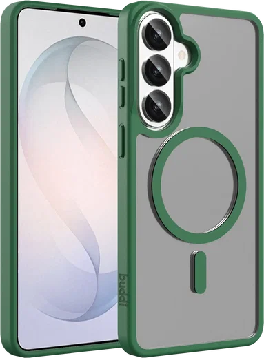 Buddi Frost Samsung Galaxy S26 Plus Hoesje MagSafe Back Cover Matte Groen afbeelding 1