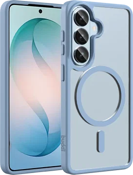 Buddi Frost Samsung Galaxy S26 Plus Hoesje MagSafe Back Cover Matte Licht Blauw