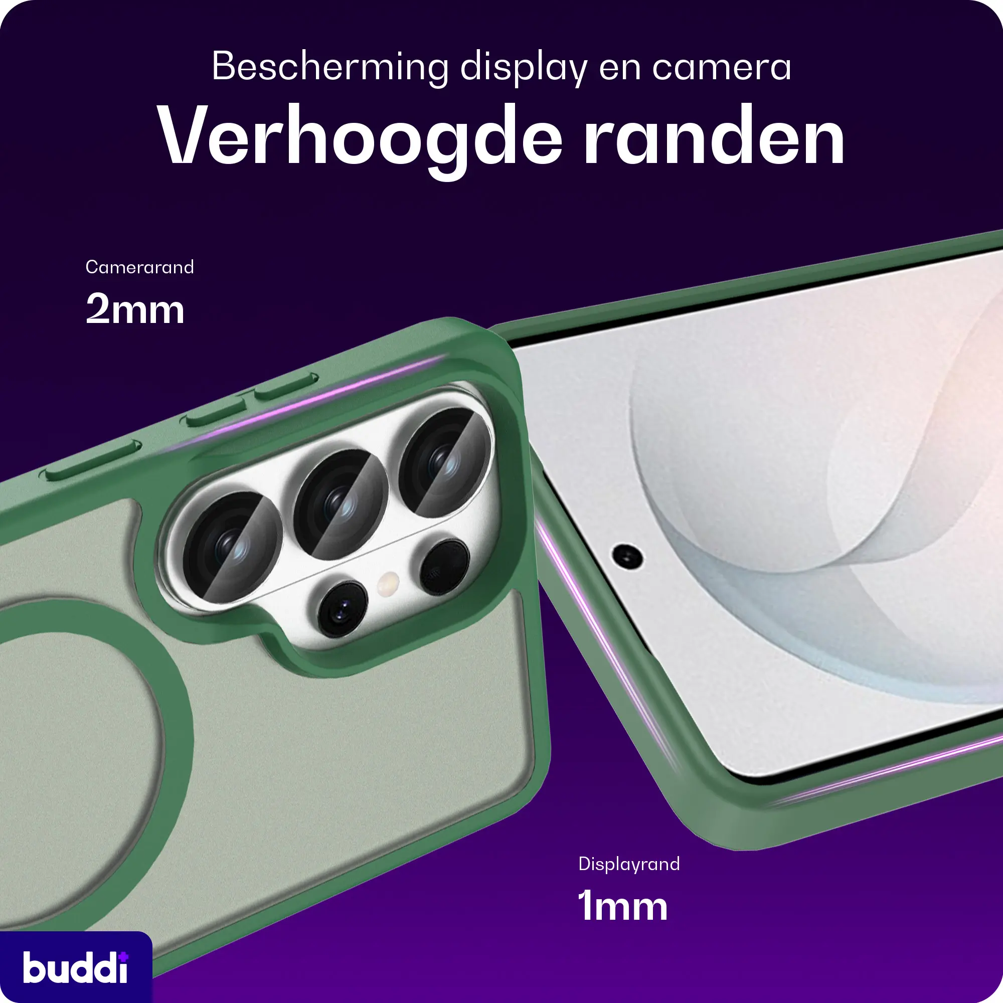 Buddi Frost Samsung Galaxy S26 Ultra Hoesje MagSafe Back Cover Mat Groen afbeelding 4