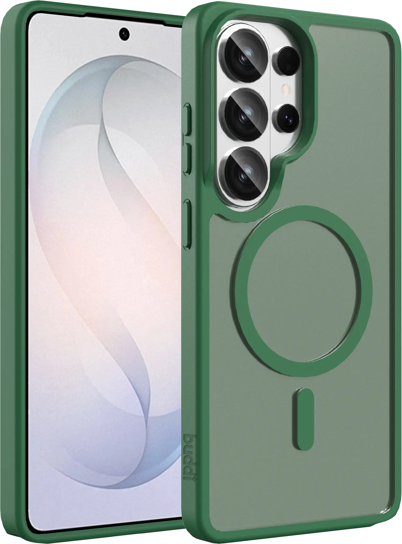 Buddi Frost Samsung Galaxy S26 Ultra Hoesje MagSafe Back Cover Mat Groen afbeelding 1