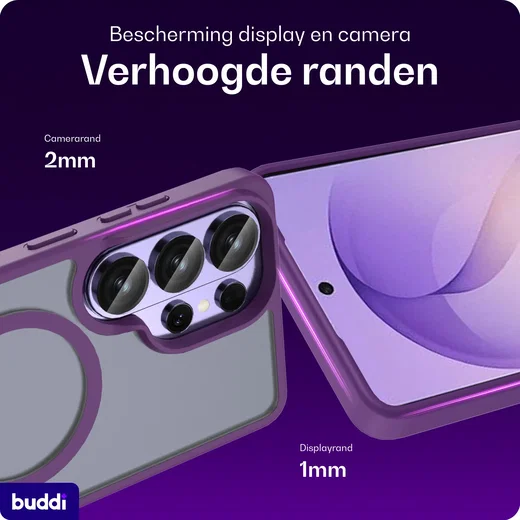 Buddi Frost Samsung Galaxy S26 Ultra Hoesje MagSafe Back Cover Mat Paars afbeelding 4