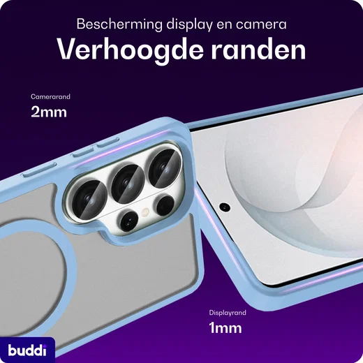 Buddi Frost Samsung Galaxy S26 Ultra Hoesje MagSafe Back Cover Mat Licht Blauw afbeelding 4