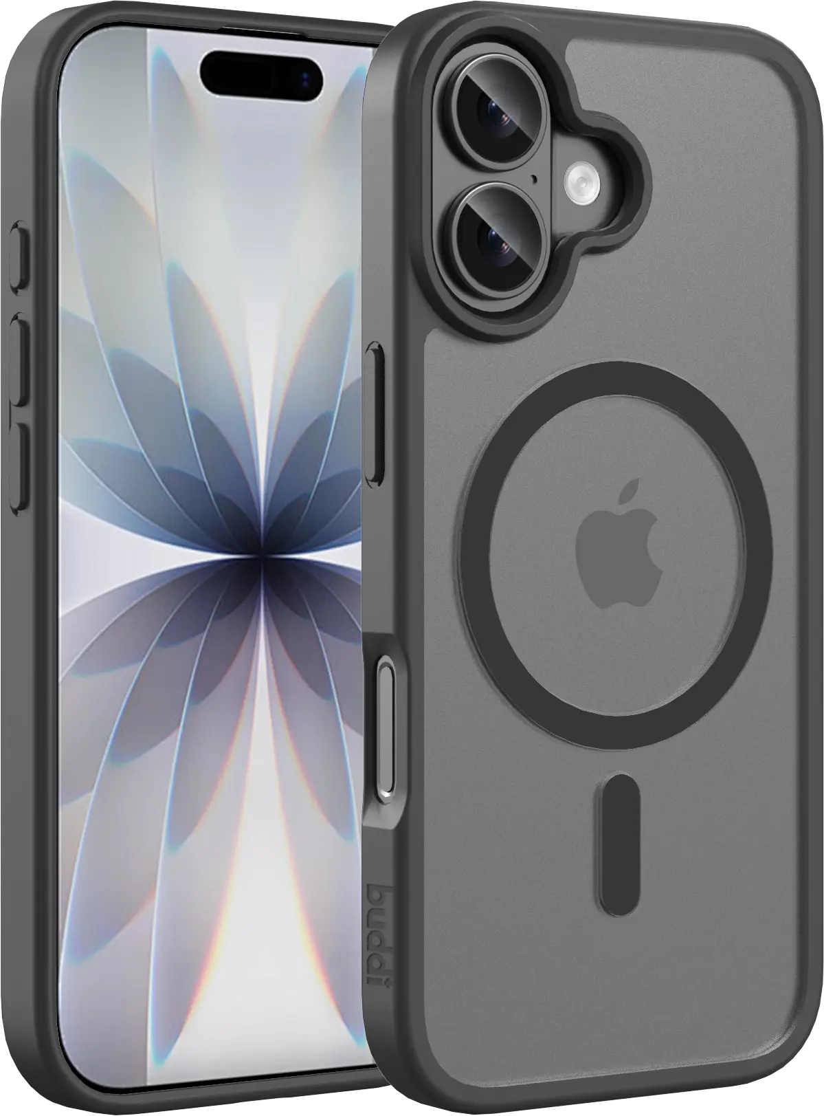 Buddi Frost Apple iPhone 17 Hoesje MagSafe Back Cover Matte Zwart afbeelding 1
