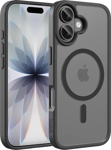 Buddi Frost Apple iPhone 17 Hoesje MagSafe Back Cover Matte Zwart afbeelding 1