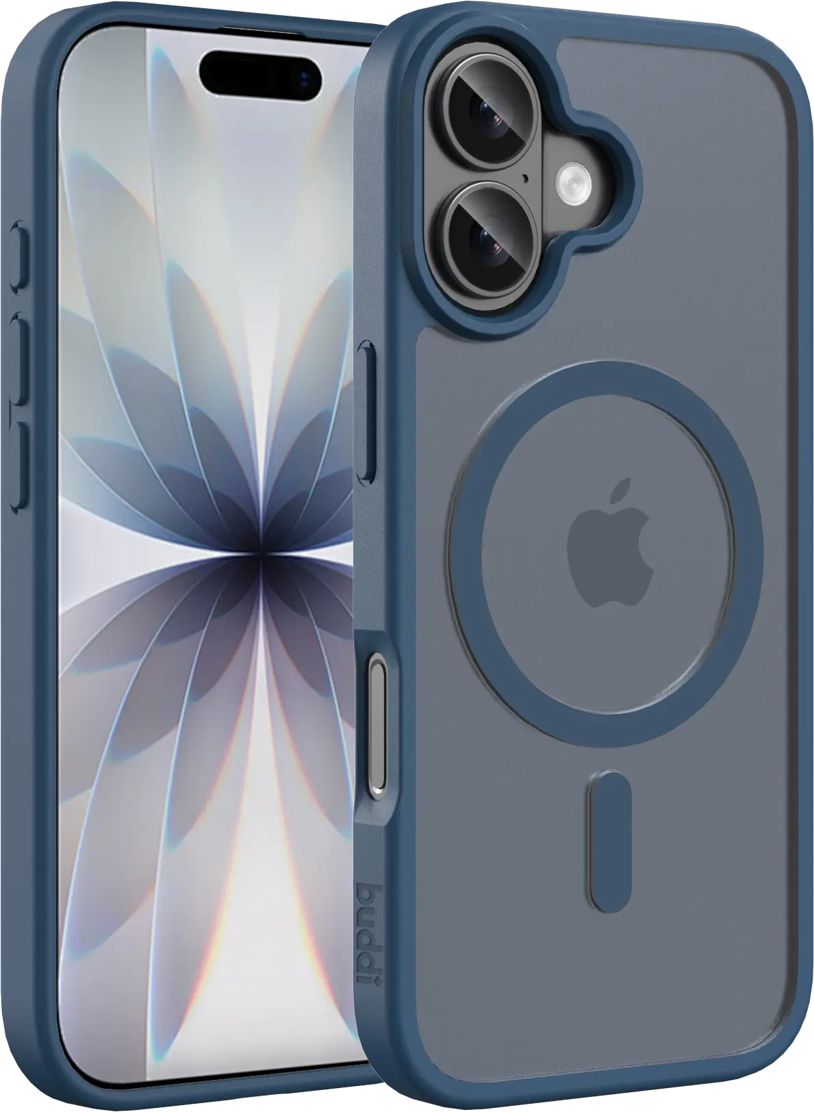 Buddi Frost Apple iPhone 17 Hoesje MagSafe Back Cover Matte Donker Blauw afbeelding 1