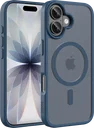 Buddi Frost Apple iPhone 17 Hoesje MagSafe Back Cover Matte Donker Blauw