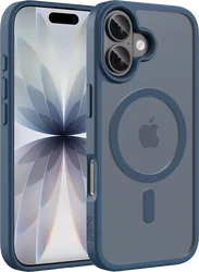 Buddi Frost Apple iPhone 17 Hoesje MagSafe Back Cover Matte Donker Blauw afbeelding