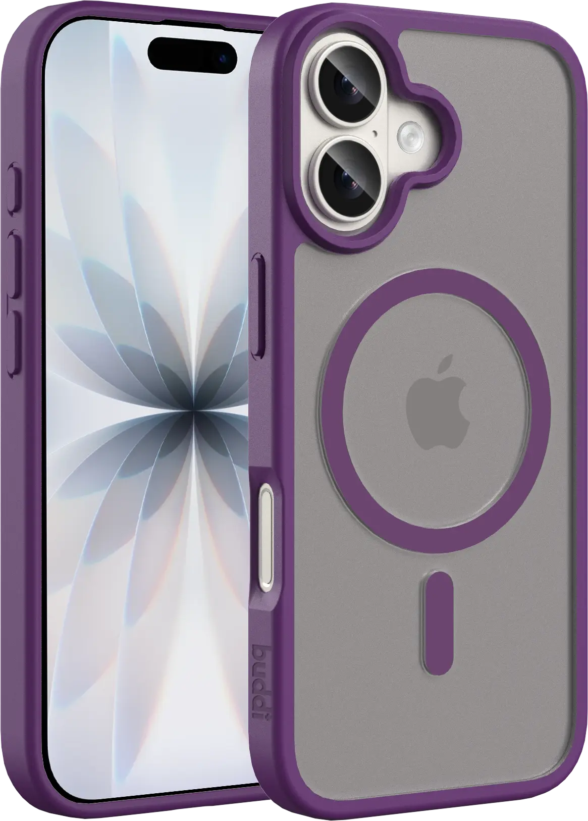 Buddi Frost Apple iPhone 17 Hoesje MagSafe Back Cover Matte Paars afbeelding 1