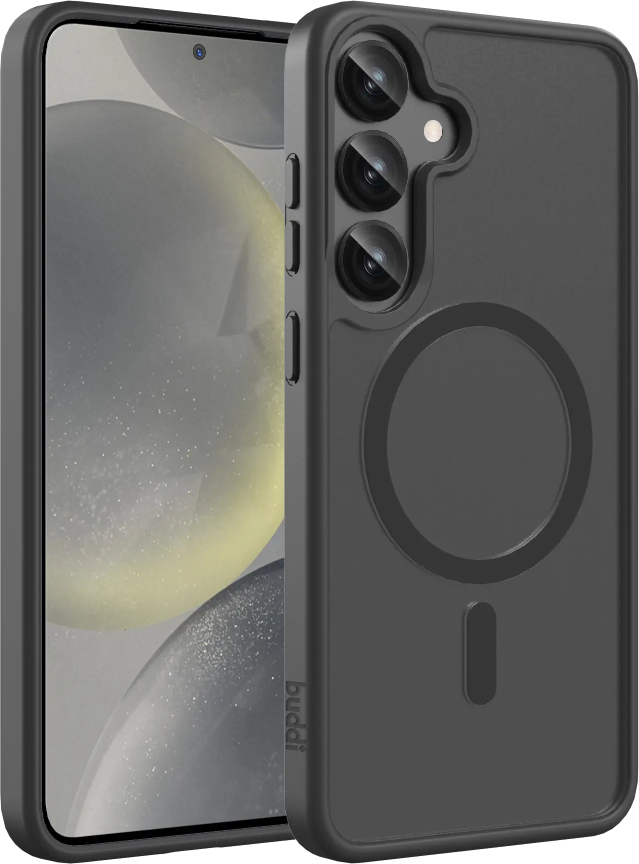 Buddi Frost Samsung Galaxy S25 Plus / S24 Plus Hoesje MagSafe Matte Zwart afbeelding 1