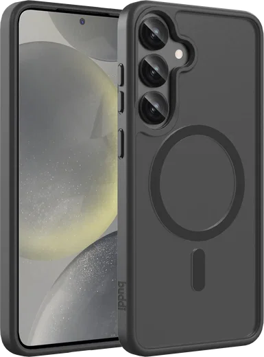 Buddi Frost Samsung Galaxy S25 Plus / S24 Plus Hoesje MagSafe Matte Zwart afbeelding 1