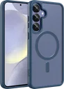 Buddi Frost Samsung Galaxy S25 Plus / S24 Plus Hoesje MagSafe Matte Donker Blauw
