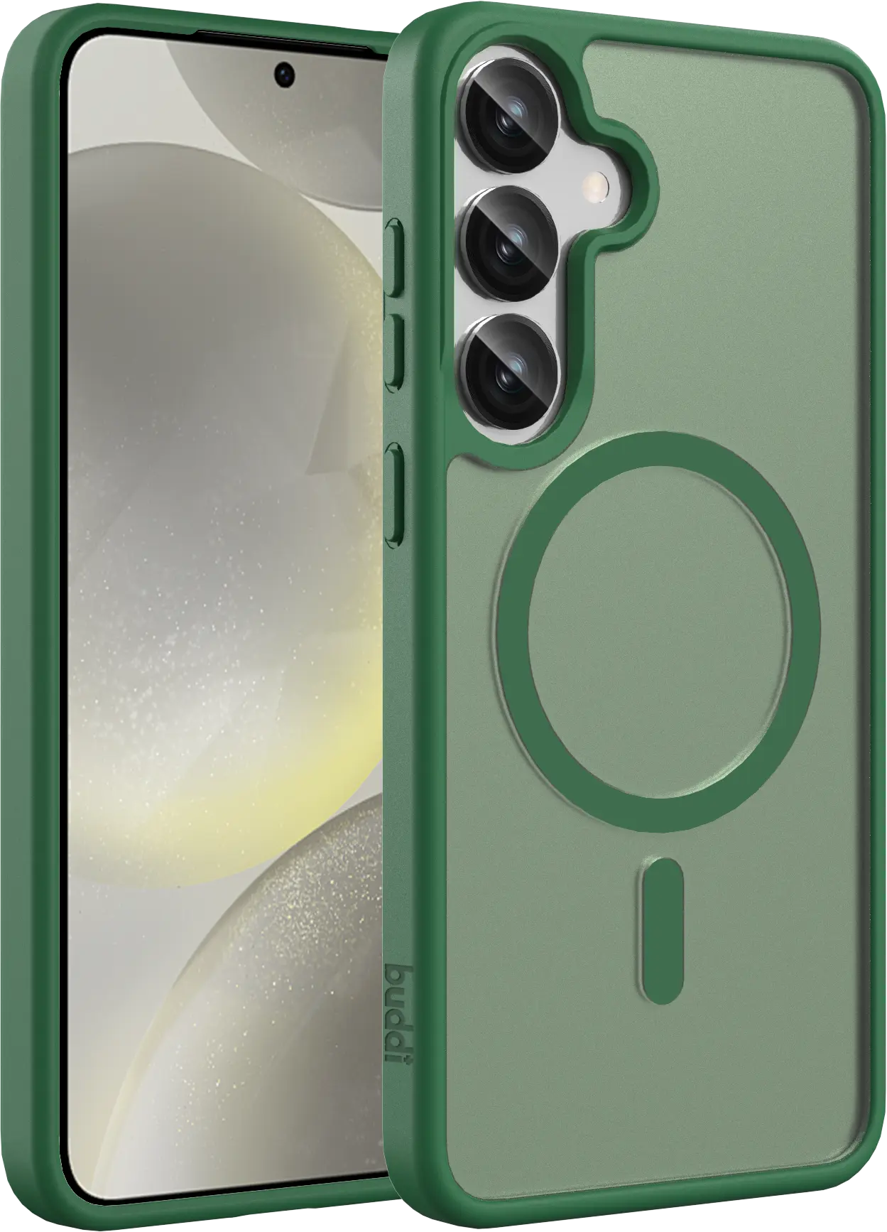 Buddi Frost Samsung Galaxy S25 Plus / S24 Plus Hoesje MagSafe Matte Groen afbeelding 1