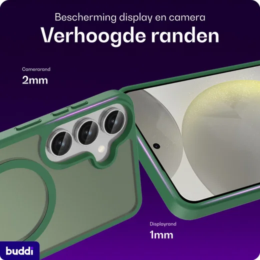 Buddi Frost Samsung Galaxy S25 Plus / S24 Plus Hoesje MagSafe Matte Groen afbeelding 4