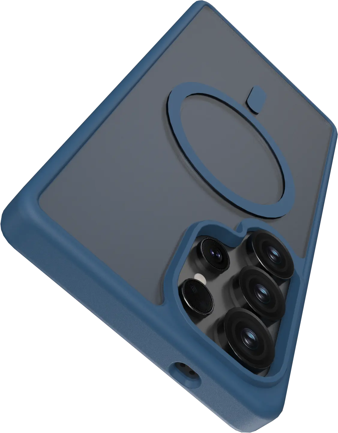 Buddi Frost Samsung Galaxy S25 Ultra Hoesje MagSafe Back Cover Mat Donker Blauw afbeelding 5
