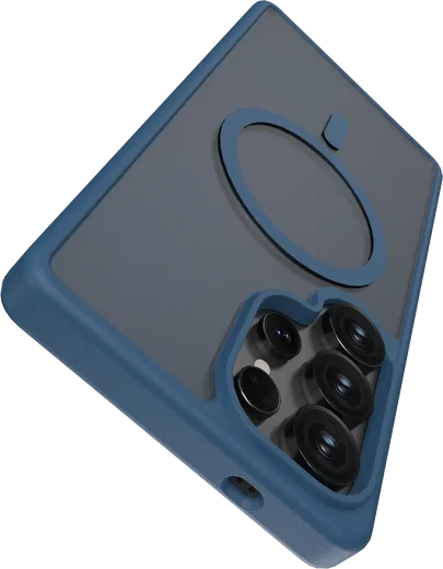 Buddi Frost Samsung Galaxy S25 Ultra Hoesje MagSafe Back Cover Mat Donker Blauw afbeelding 5