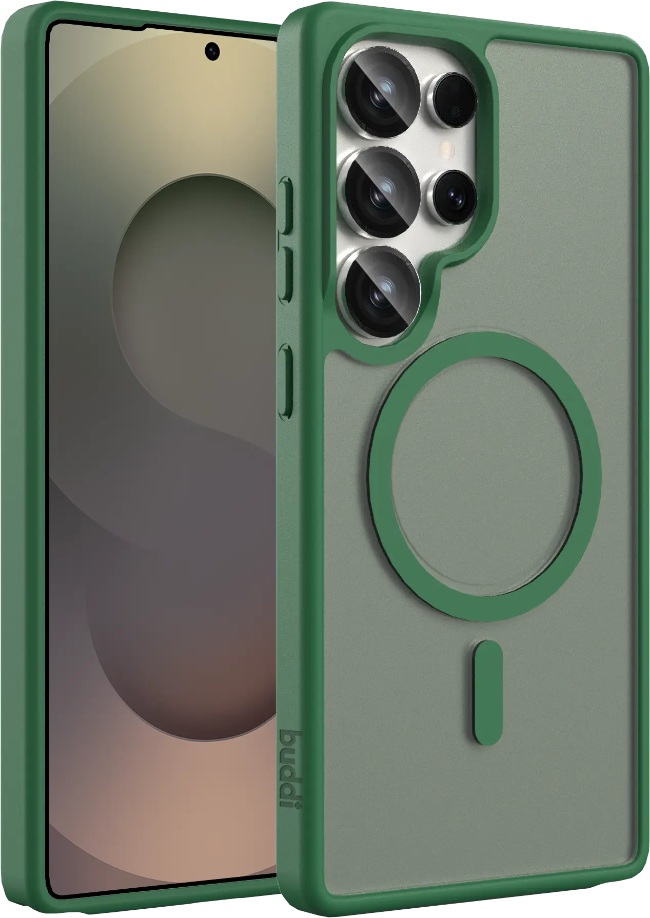 Buddi Frost Samsung Galaxy S25 Ultra Hoesje MagSafe Back Cover Mat Groen afbeelding 1