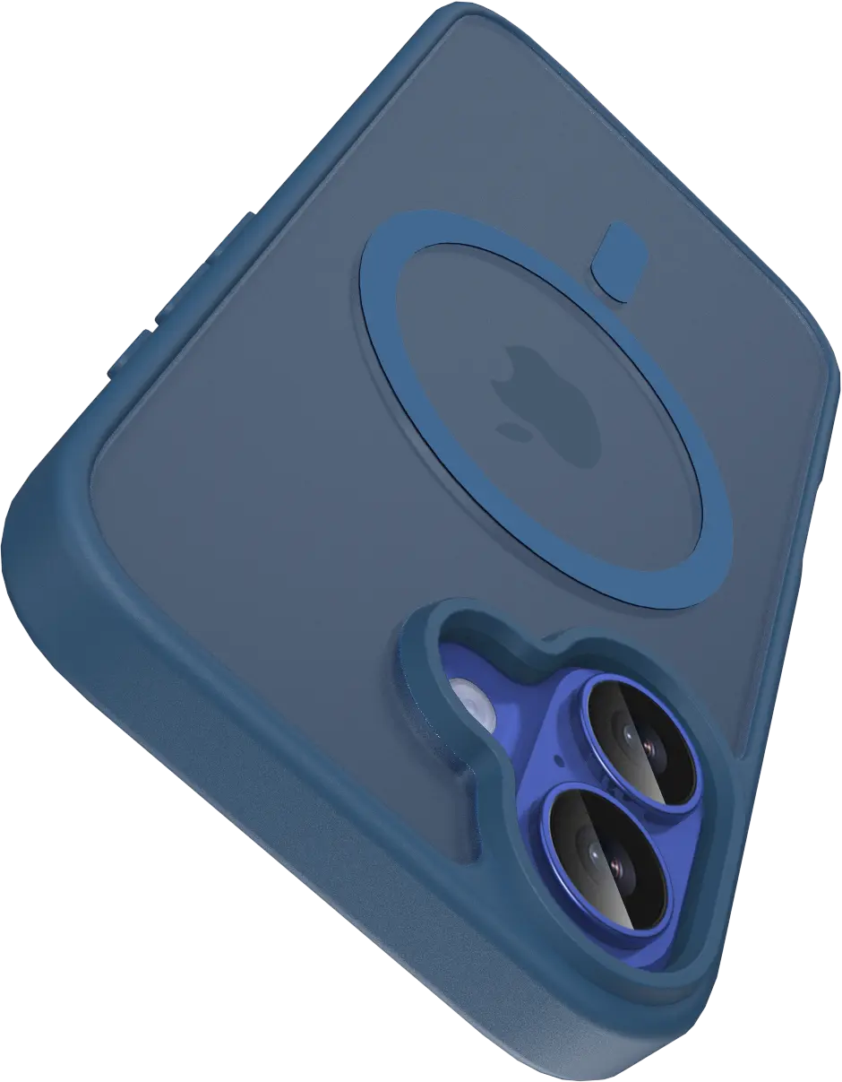 Buddi Frost Apple iPhone 16 Hoesje MagSafe Back Cover Matte Donker Blauw afbeelding 5