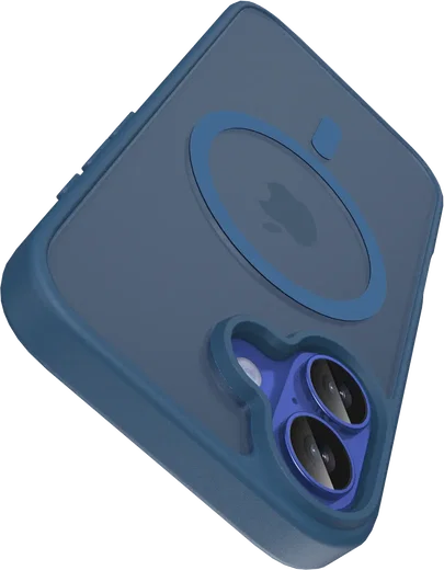 Buddi Frost Apple iPhone 16 Hoesje MagSafe Back Cover Matte Donker Blauw afbeelding 5