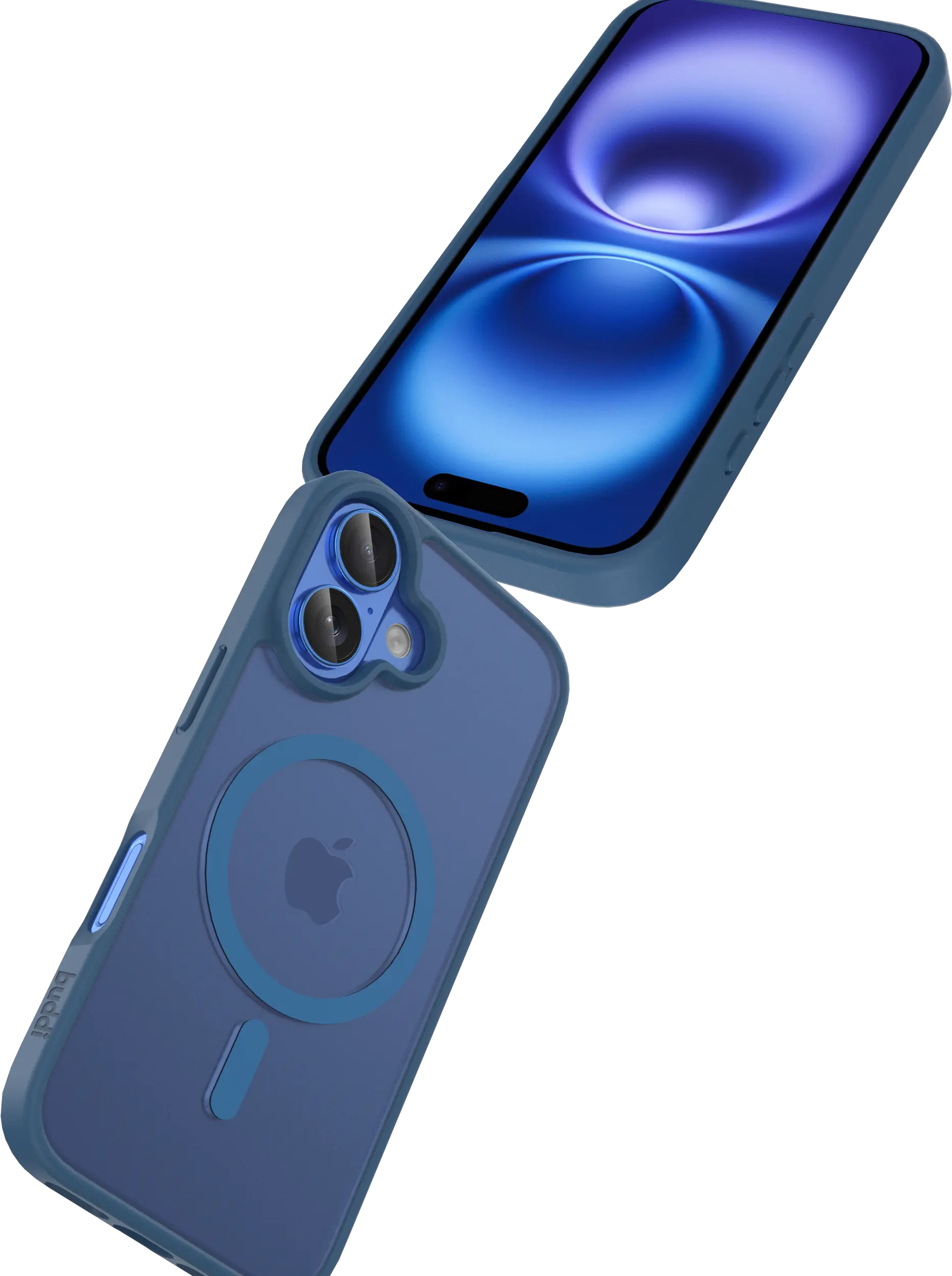 Buddi Frost Apple iPhone 16 Hoesje MagSafe Back Cover Matte Donker Blauw afbeelding 7