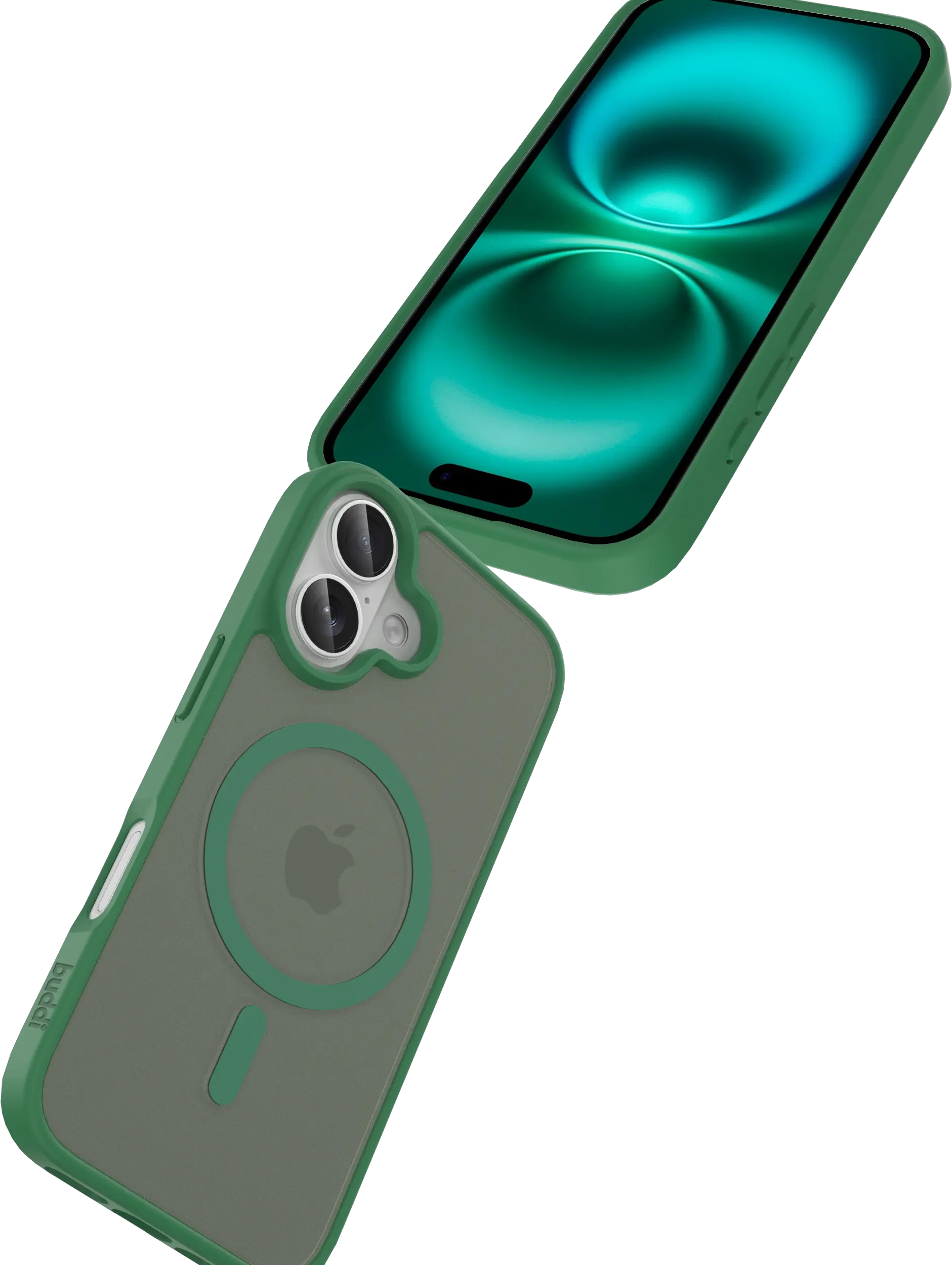 Buddi Frost Apple iPhone 16 Hoesje MagSafe Back Cover Matte Groen afbeelding 7