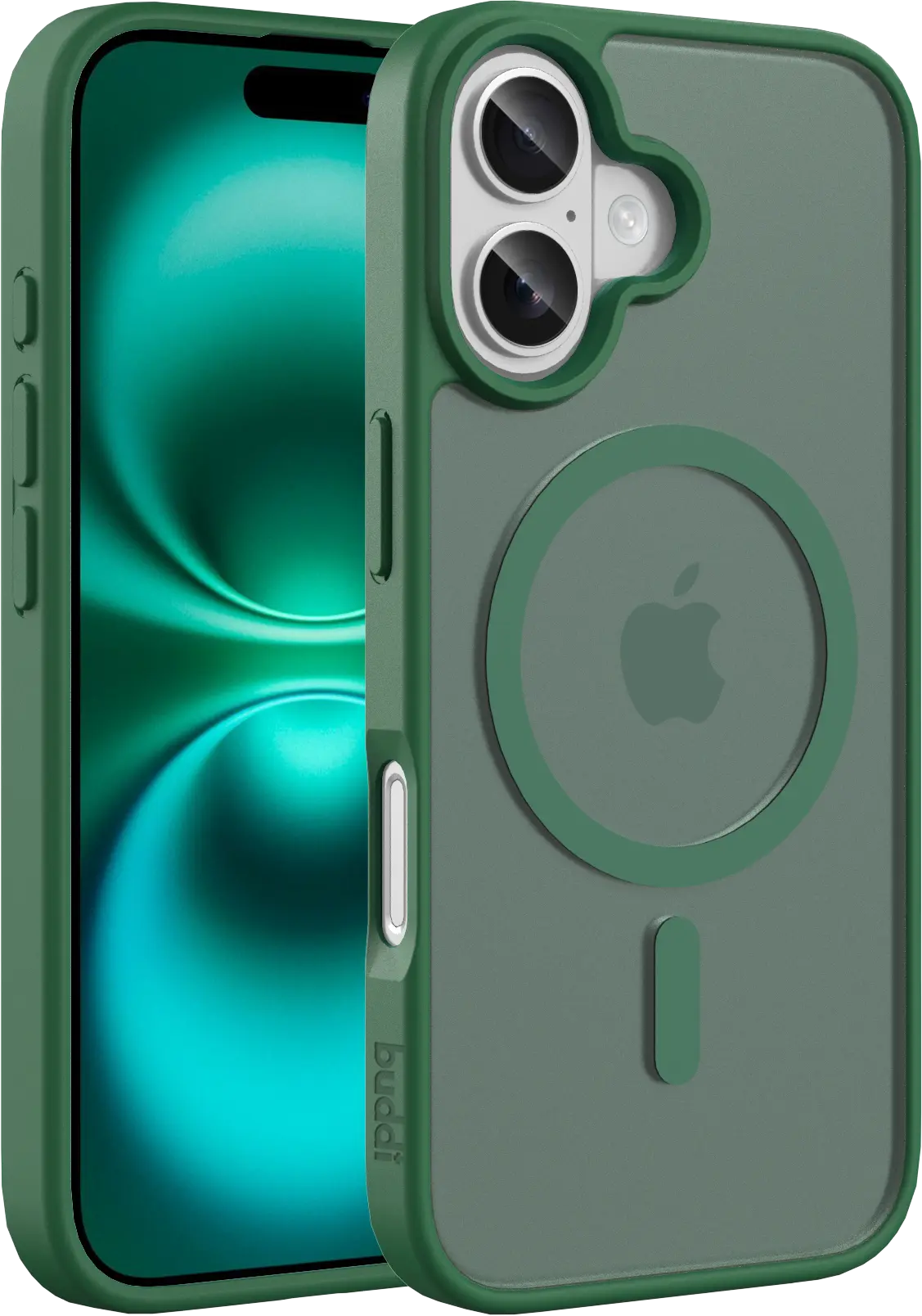 Buddi Frost Apple iPhone 16 Hoesje MagSafe Back Cover Matte Groen afbeelding 1