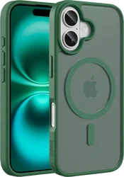 Buddi Frost Apple iPhone 16 Hoesje MagSafe Back Cover Matte Groen afbeelding