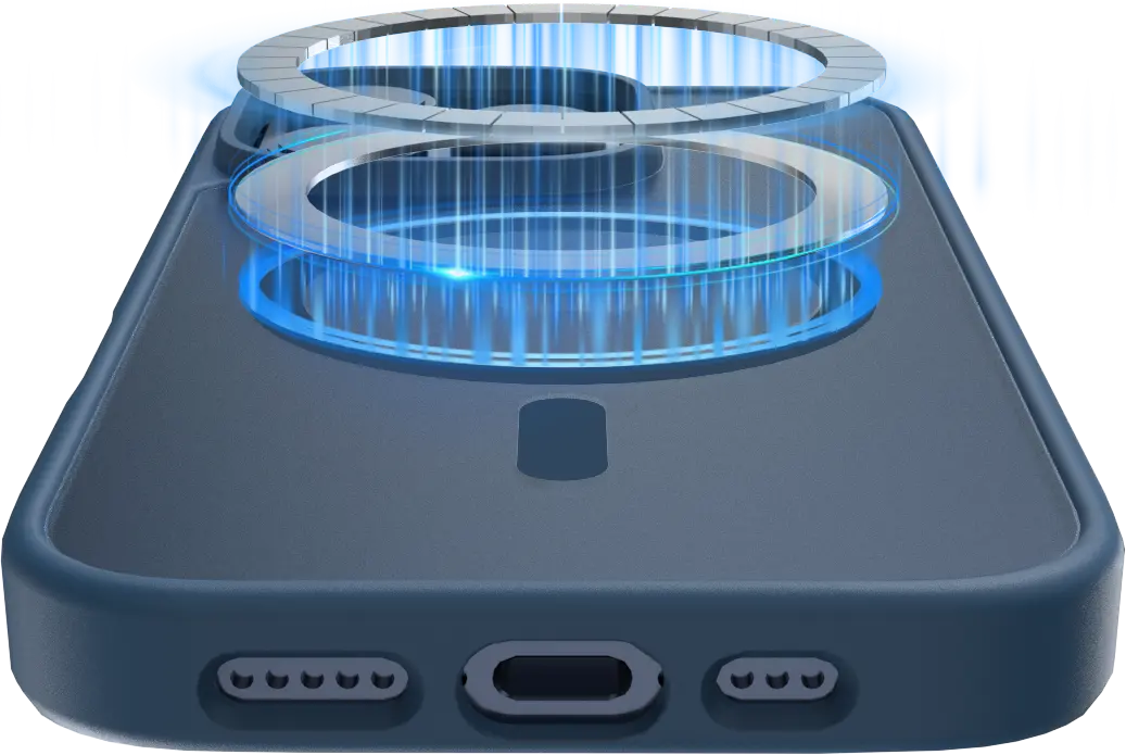 Buddi Frost Apple iPhone 16 Pro Hoesje MagSafe Back Cover Matte Donker Blauw afbeelding 6