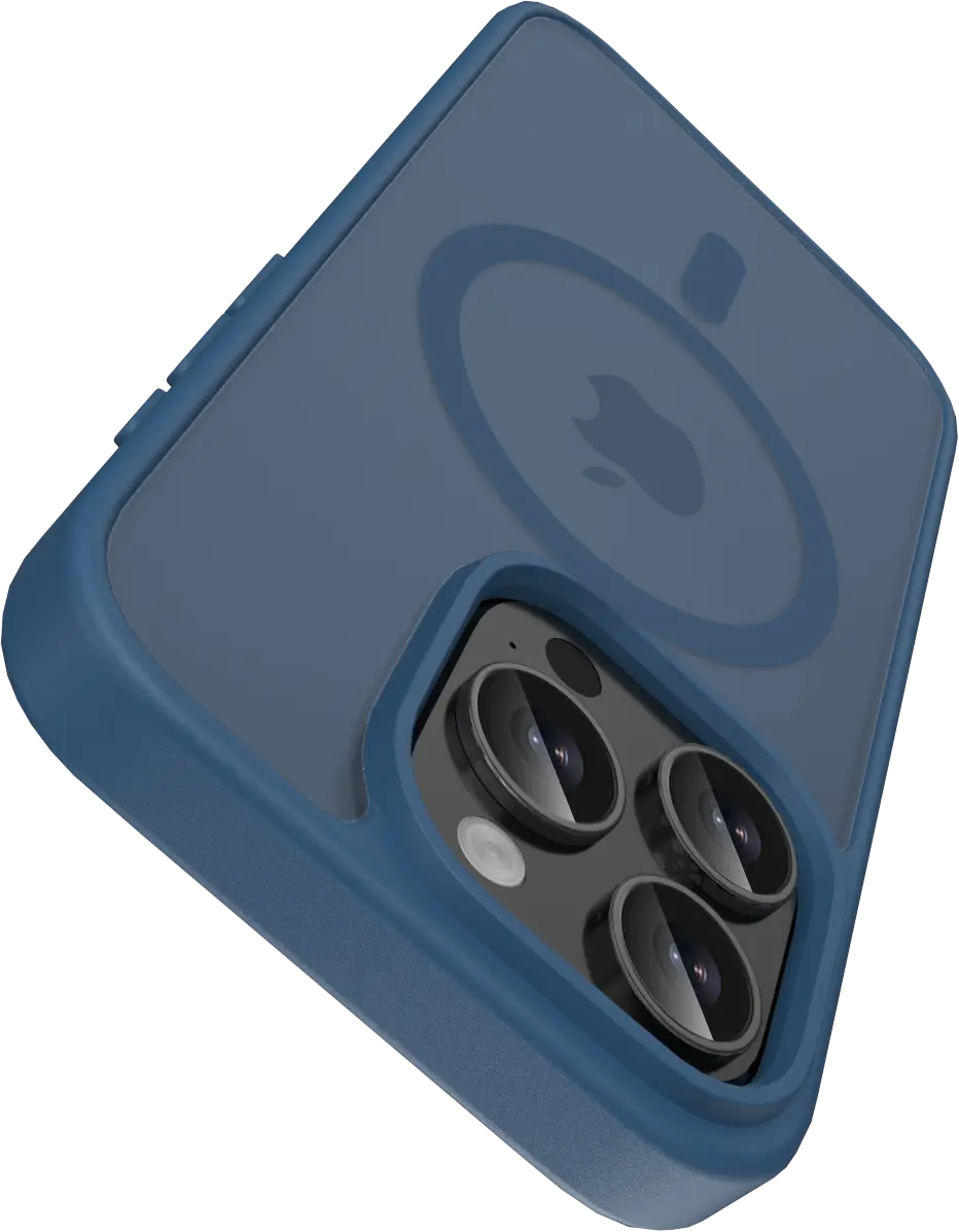 Buddi Frost Apple iPhone 16 Pro Max Hoesje MagSafe Back Cover Matte Donker Blauw afbeelding 5