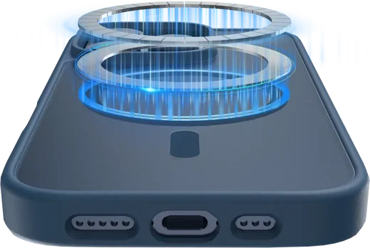 Buddi Frost Apple iPhone 16 Pro Max Hoesje MagSafe Back Cover Matte Donker Blauw afbeelding 6