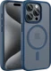 Buddi Frost Apple iPhone 15 Pro Hoesje MagSafe Back Cover Matte Donker Blauw