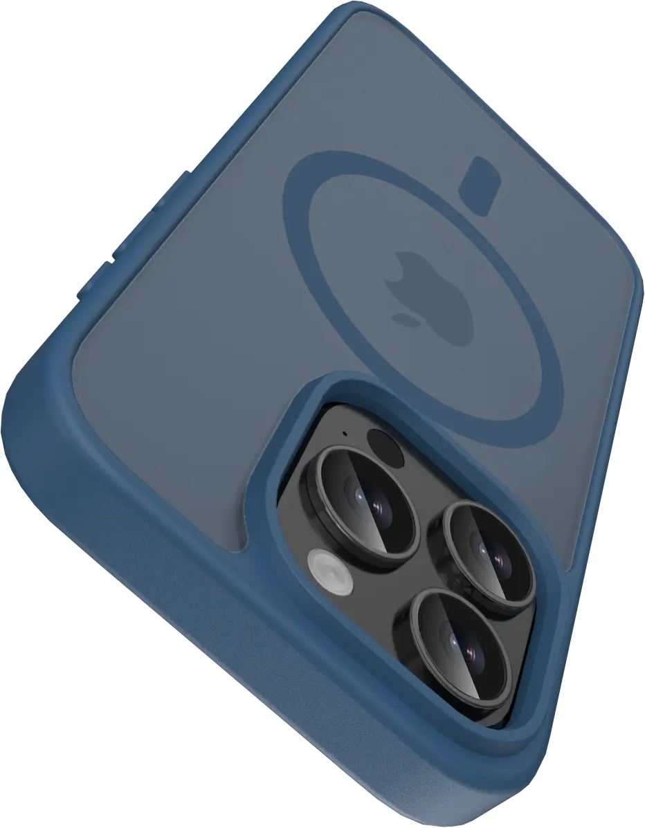 Buddi Frost Apple iPhone 15 Pro Hoesje MagSafe Back Cover Matte Donker Blauw afbeelding 5