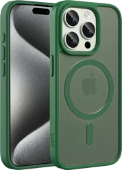 Buddi Frost Apple iPhone 15 Pro Hoesje MagSafe Back Cover Matte Groen afbeelding