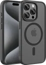 Buddi Frost Apple iPhone 15 Pro Max Hoesje MagSafe Back Cover Matte Zwart