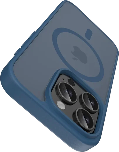 Buddi Frost Apple iPhone 15 Pro Max Hoesje MagSafe Back Cover Matte Donker Blauw afbeelding 5