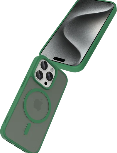 Buddi Frost Apple iPhone 15 Pro Max Hoesje MagSafe Back Cover Matte Groen afbeelding 7