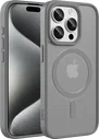 Buddi Frost Apple iPhone 15 Pro Max Hoesje MagSafe Back Cover Matte Grijs