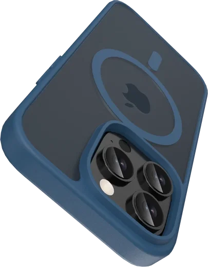 Buddi Frost Apple iPhone 14 Pro Hoesje MagSafe Back Cover Matte Donker Blauw afbeelding 5