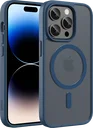 Buddi Frost Apple iPhone 14 Pro Hoesje MagSafe Back Cover Matte Donker Blauw