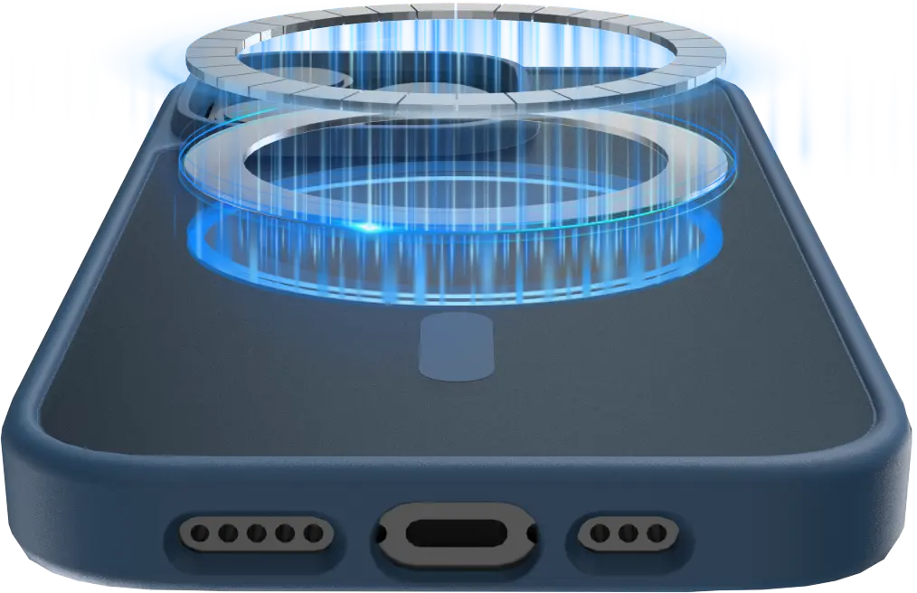 Buddi Frost Apple iPhone 14 Pro Max Hoesje MagSafe Back Cover Matte Donker Blauw afbeelding 6