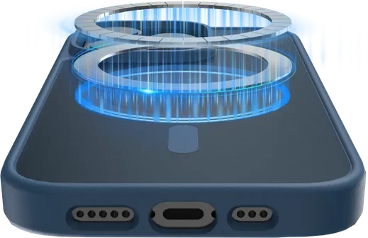 Buddi Frost Apple iPhone 14 Pro Max Hoesje MagSafe Back Cover Matte Donker Blauw afbeelding 6