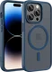 Buddi Frost Apple iPhone 14 Pro Max Hoesje MagSafe Back Cover Matte Donker Blauw