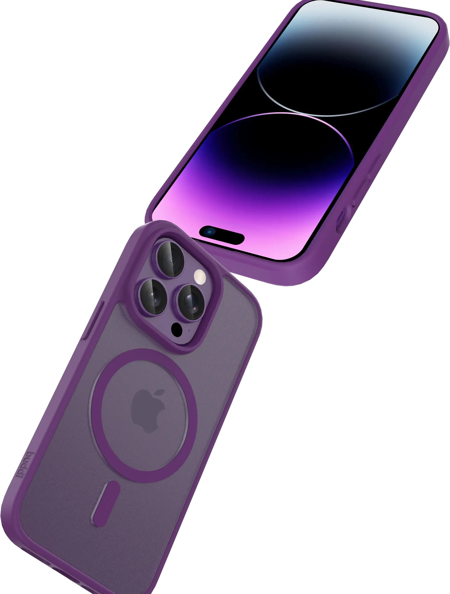 Buddi Frost Apple iPhone 14 Pro Max Hoesje MagSafe Back Cover Matte Paars afbeelding 7