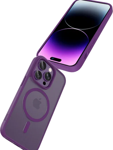 Buddi Frost Apple iPhone 14 Pro Max Hoesje MagSafe Back Cover Matte Paars afbeelding 7