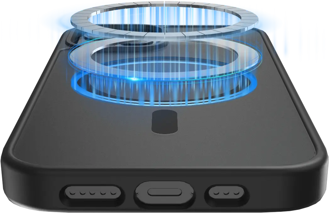 Buddi Frost iPhone 12 / 12 Pro Hoesje MagSafe Back Cover Matte Zwart afbeelding 6