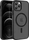 Buddi Frost iPhone 12 / 12 Pro Hoesje MagSafe Back Cover Matte Zwart