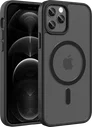 Buddi Frost iPhone 12 / 12 Pro Hoesje MagSafe Back Cover Matte Zwart