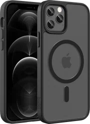 Buddi Frost iPhone 12 / 12 Pro Hoesje MagSafe Back Cover Matte Zwart afbeelding