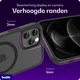 Buddi Frost iPhone 12 / 12 Pro Hoesje MagSafe Back Cover Matte Zwart afbeelding 4