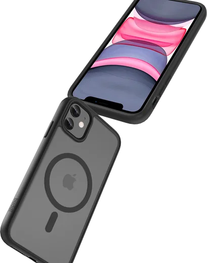 Buddi Frost Apple iPhone 11 Hoesje MagSafe Back Cover Matte Zwart afbeelding 7