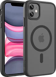 Buddi Frost Apple iPhone 11 Hoesje MagSafe Back Cover Matte Zwart afbeelding